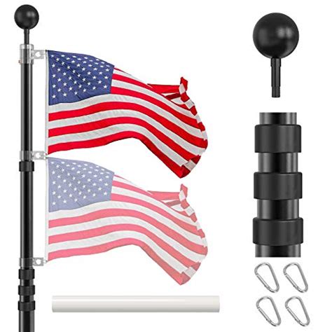 black metal flag pole for house|25ft telescoping flagpoles.